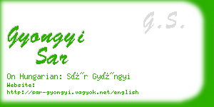 gyongyi sar business card